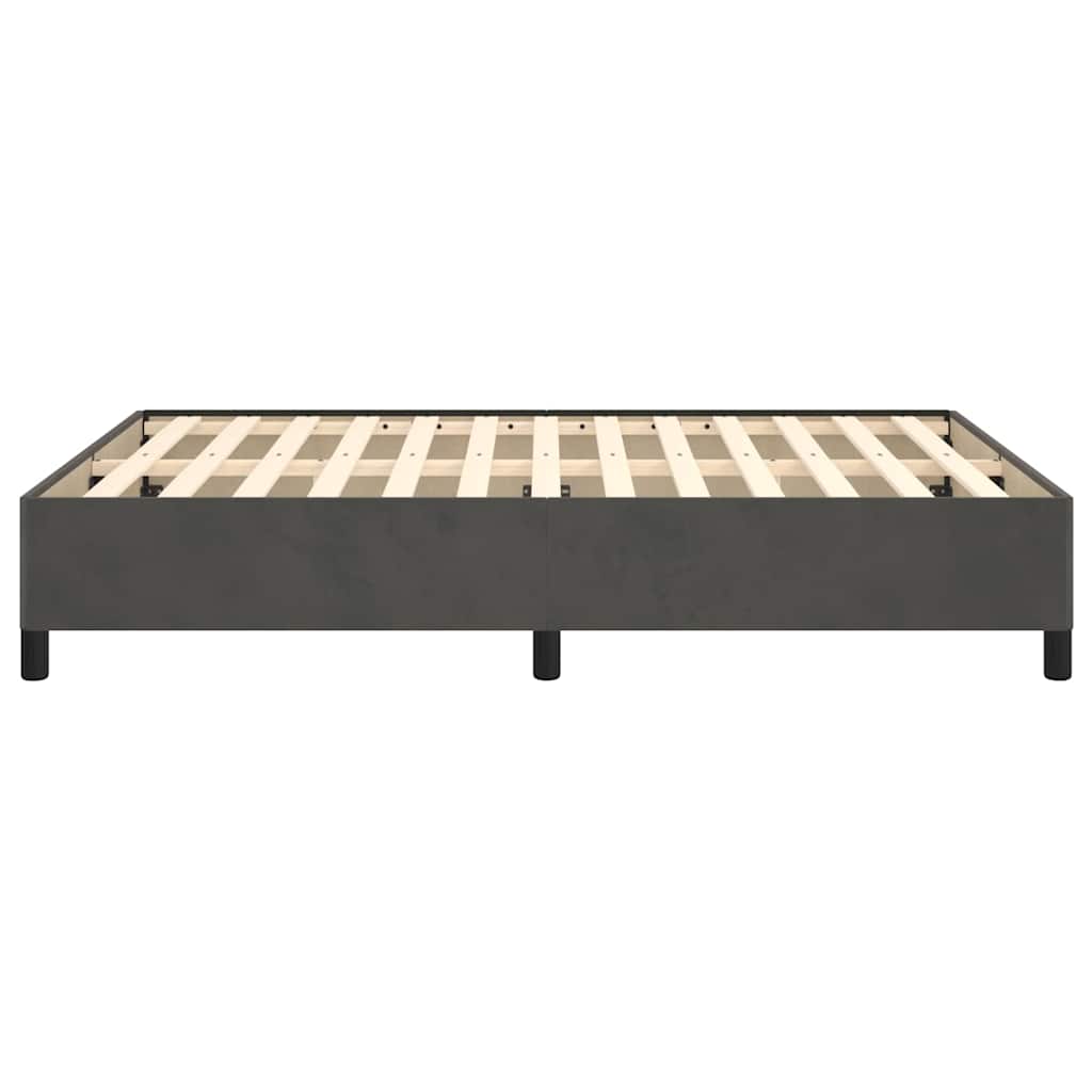 Bettgestell ohne Matratze Dunkelgrau 140x190 cm Samt