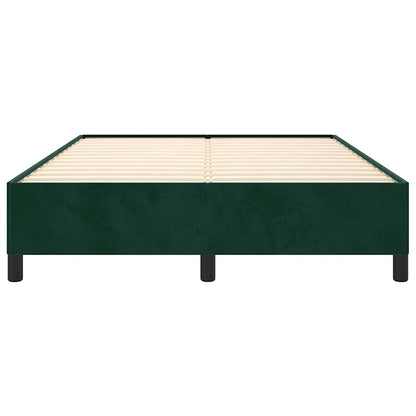Bettgestell ohne Matratze Dunkelgrün 140x190 cm Samt