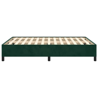 Bettgestell ohne Matratze Dunkelgrün 140x190 cm Samt