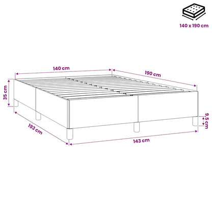 Bettgestell ohne Matratze Dunkelgrün 140x190 cm Samt