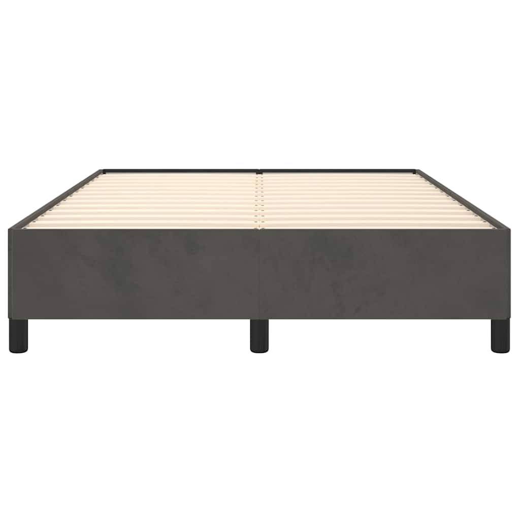 Bettgestell ohne Matratze Dunkelgrau 140x200 cm Samt