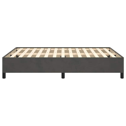 Bettgestell ohne Matratze Dunkelgrau 140x200 cm Samt
