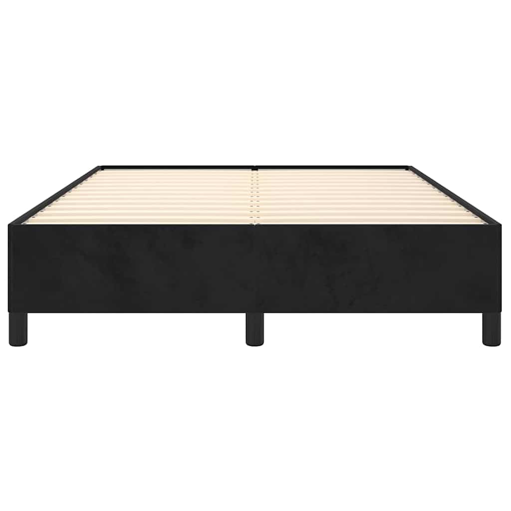 Bettgestell ohne Matratze Schwarz 140x200 cm Samt