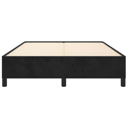 Bettgestell ohne Matratze Schwarz 140x200 cm Samt
