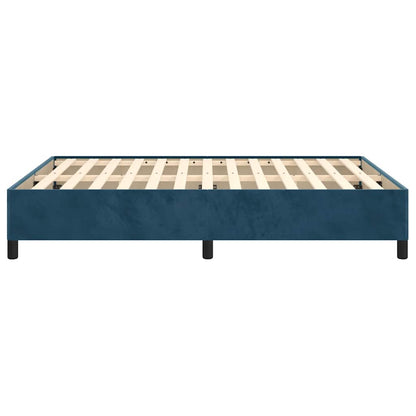 Bettgestell ohne Matratze Dunkelblau 140x200 cm Samt