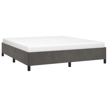 Bettgestell ohne Matratze Dunkelgrau 160x200 cm Samt