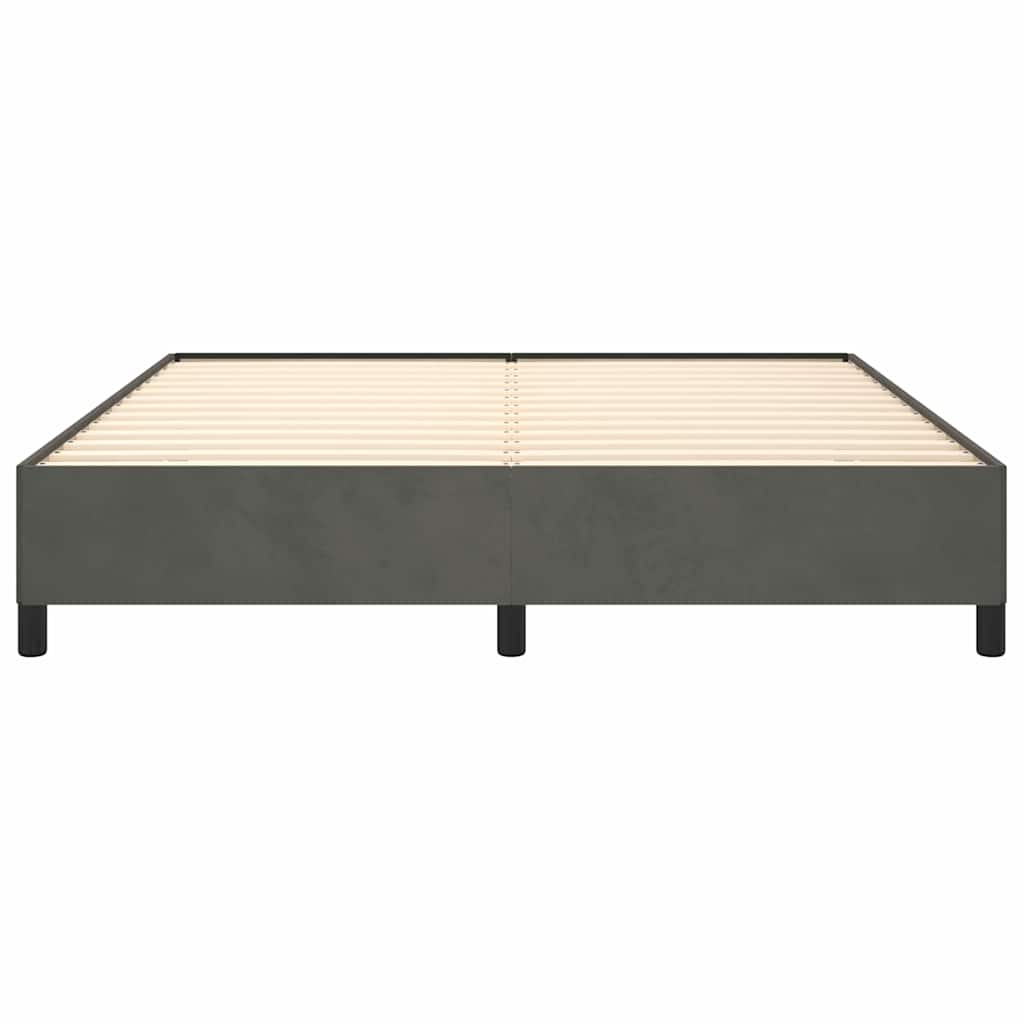 Bettgestell ohne Matratze Dunkelgrau 160x200 cm Samt