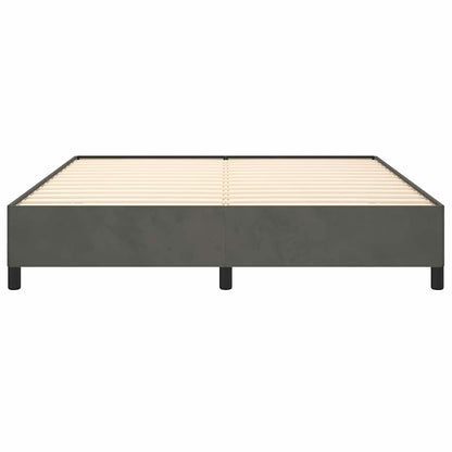 Bettgestell ohne Matratze Dunkelgrau 160x200 cm Samt