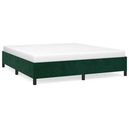 Bettgestell ohne Matratze Dunkelgrün 160x200 cm Samt