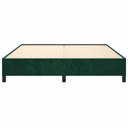 Bettgestell ohne Matratze Dunkelgrün 160x200 cm Samt