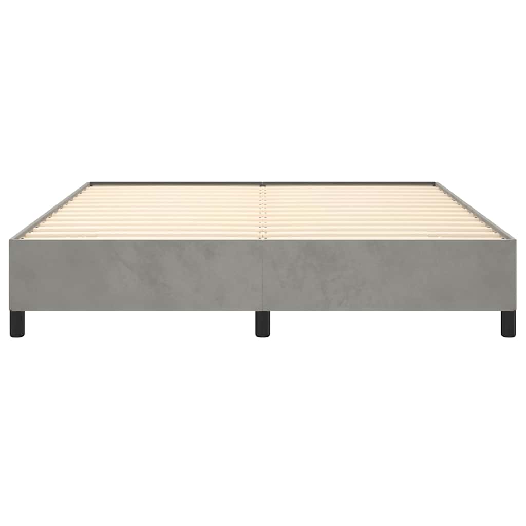 Bettgestell ohne Matratze Hellgrau 180x200 cm Samt