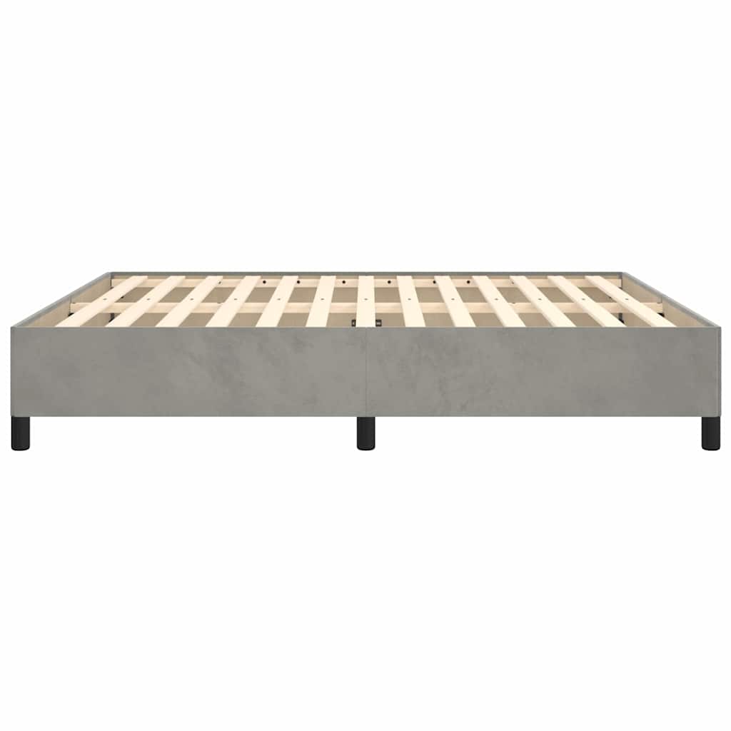 Bettgestell ohne Matratze Hellgrau 180x200 cm Samt