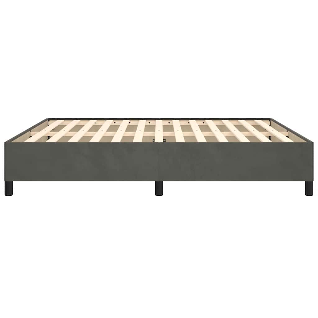 Bettgestell ohne Matratze Dunkelgrau 180x200 cm Samt