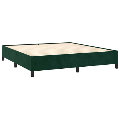 Bettgestell ohne Matratze Dunkelgrün 180x200 cm Samt