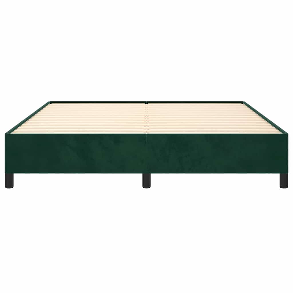 Bettgestell ohne Matratze Dunkelgrün 180x200 cm Samt