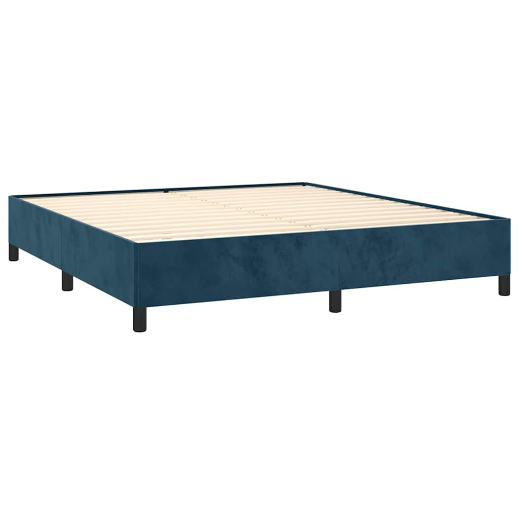 Bettgestell ohne Matratze Dunkelblau 180x200 cm Samt
