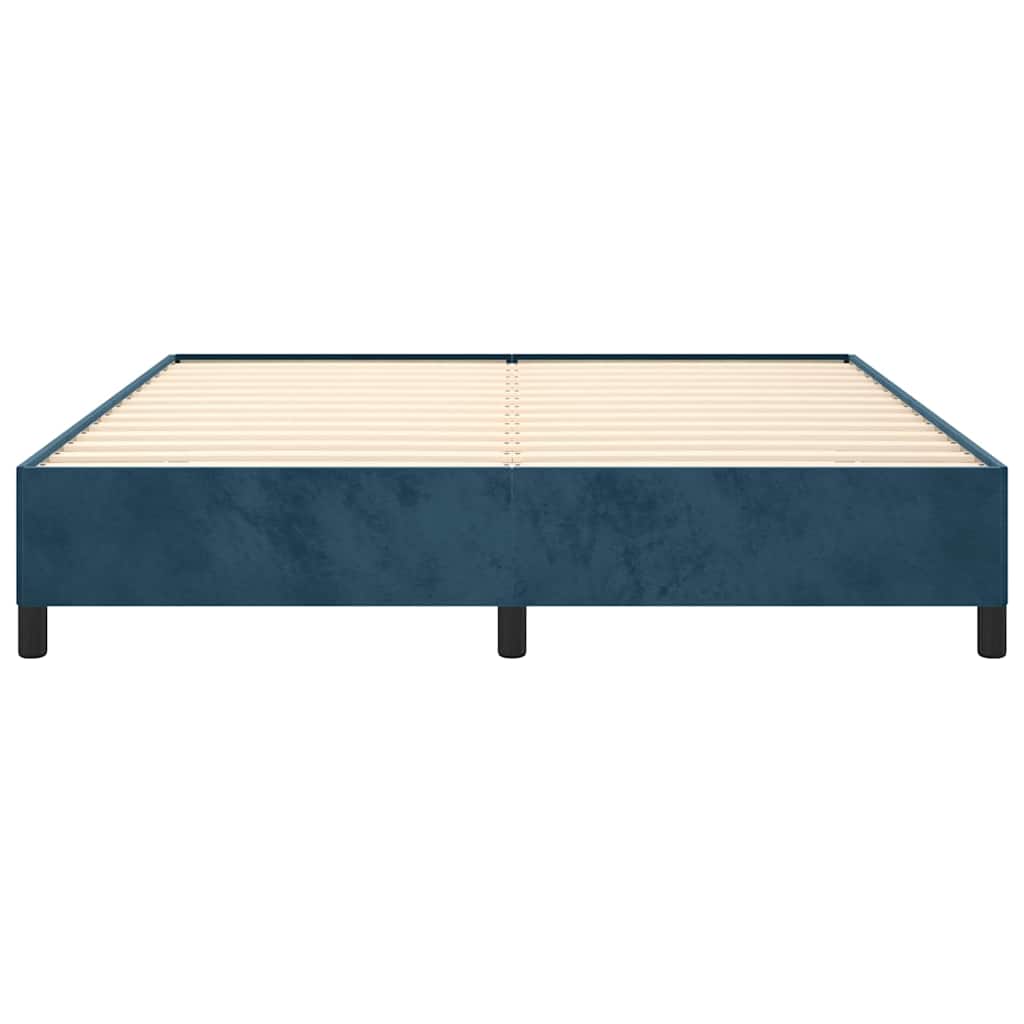Bettgestell ohne Matratze Dunkelblau 180x200 cm Samt