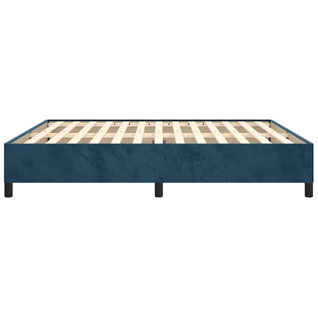 Bettgestell ohne Matratze Dunkelblau 180x200 cm Samt