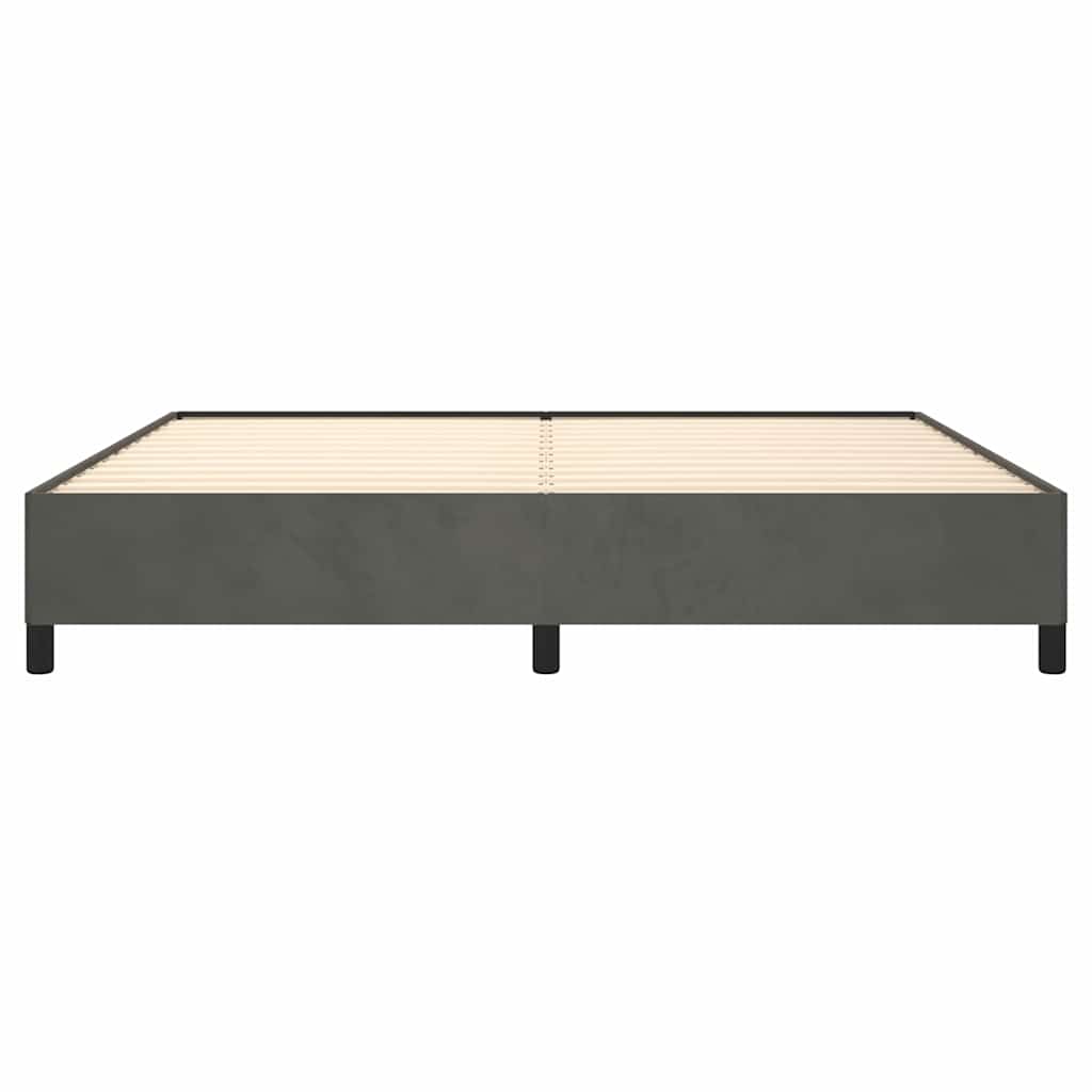 Bettgestell ohne Matratze Dunkelgrau 200x200 cm Samt