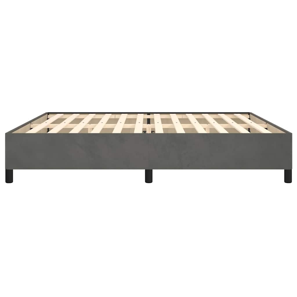 Bettgestell ohne Matratze Dunkelgrau 200x200 cm Samt