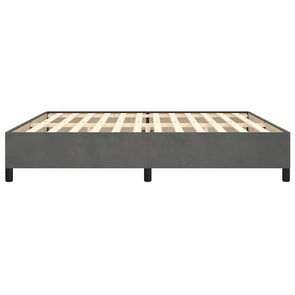 Bettgestell ohne Matratze Dunkelgrau 200x200 cm Samt