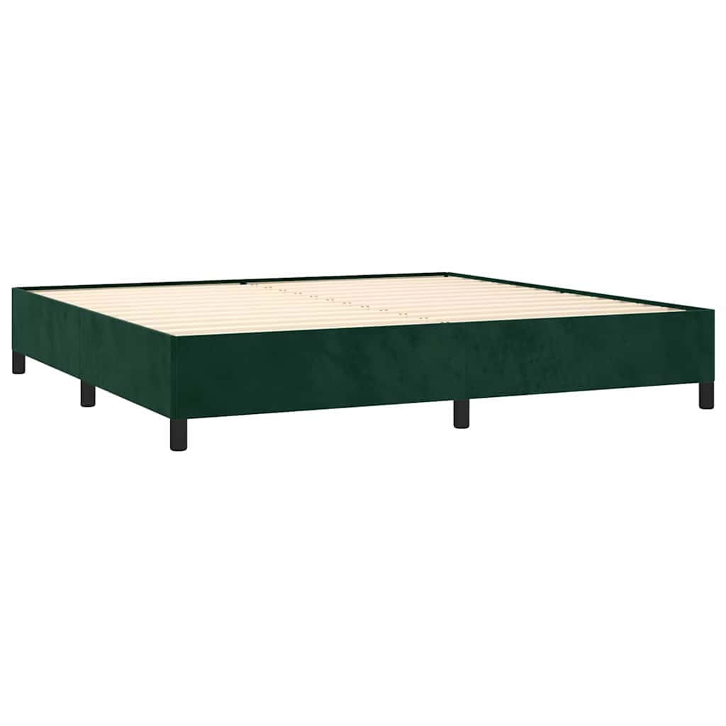 Bettgestell ohne Matratze Dunkelgrün 200x200 cm Samt