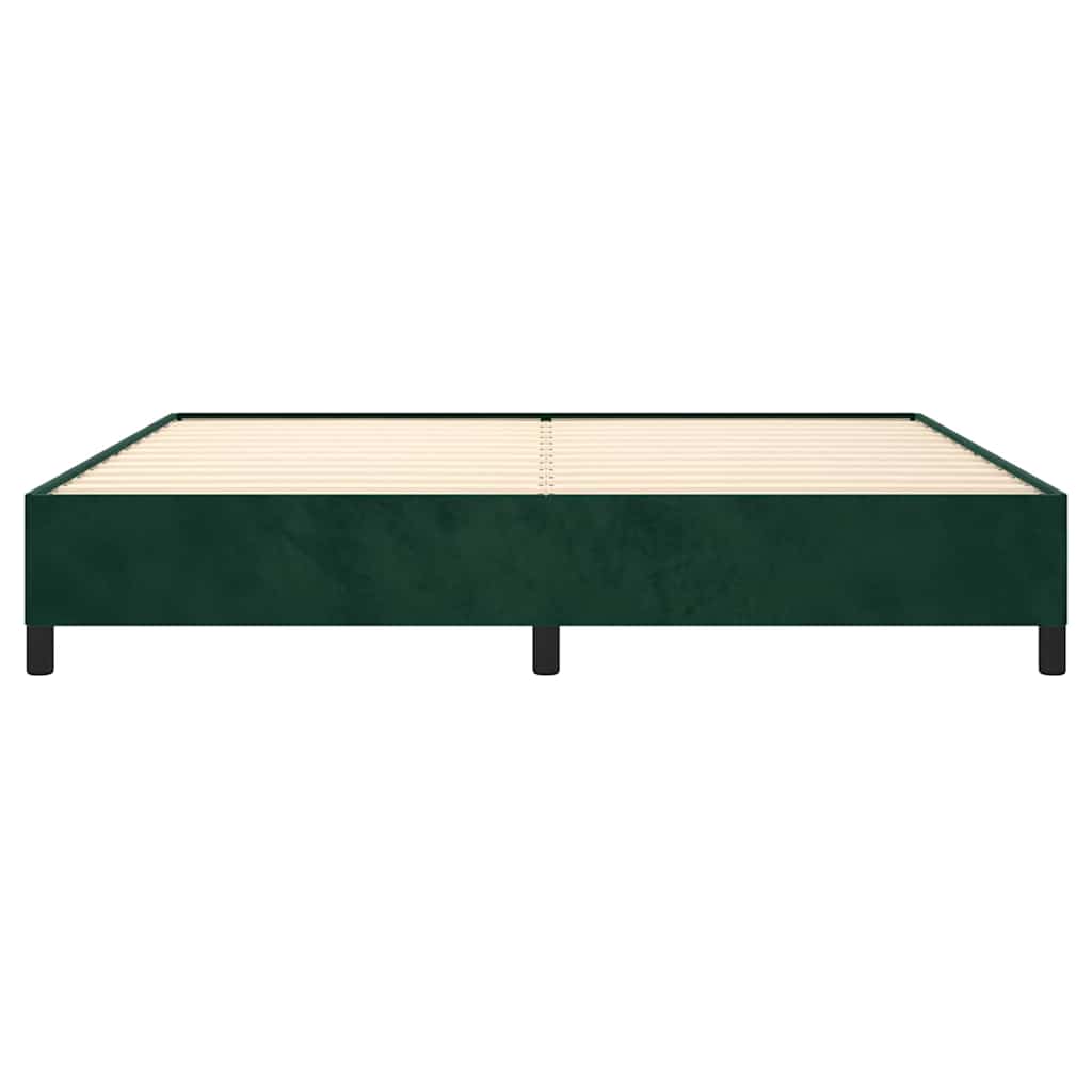 Bettgestell ohne Matratze Dunkelgrün 200x200 cm Samt