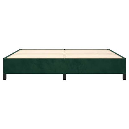 Bettgestell ohne Matratze Dunkelgrün 200x200 cm Samt