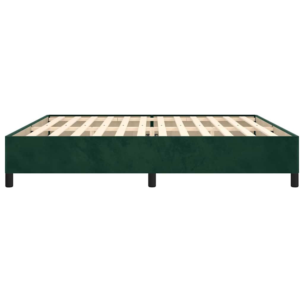 Bettgestell ohne Matratze Dunkelgrün 200x200 cm Samt