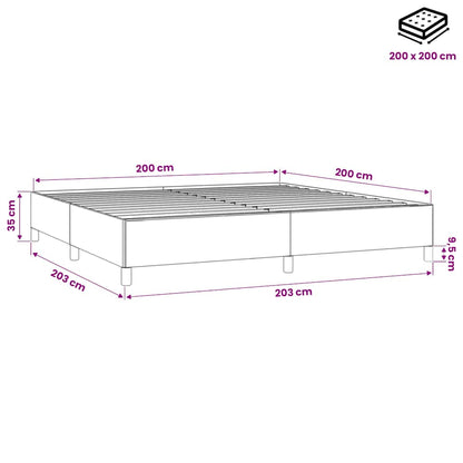 Bettgestell ohne Matratze Dunkelgrün 200x200 cm Samt