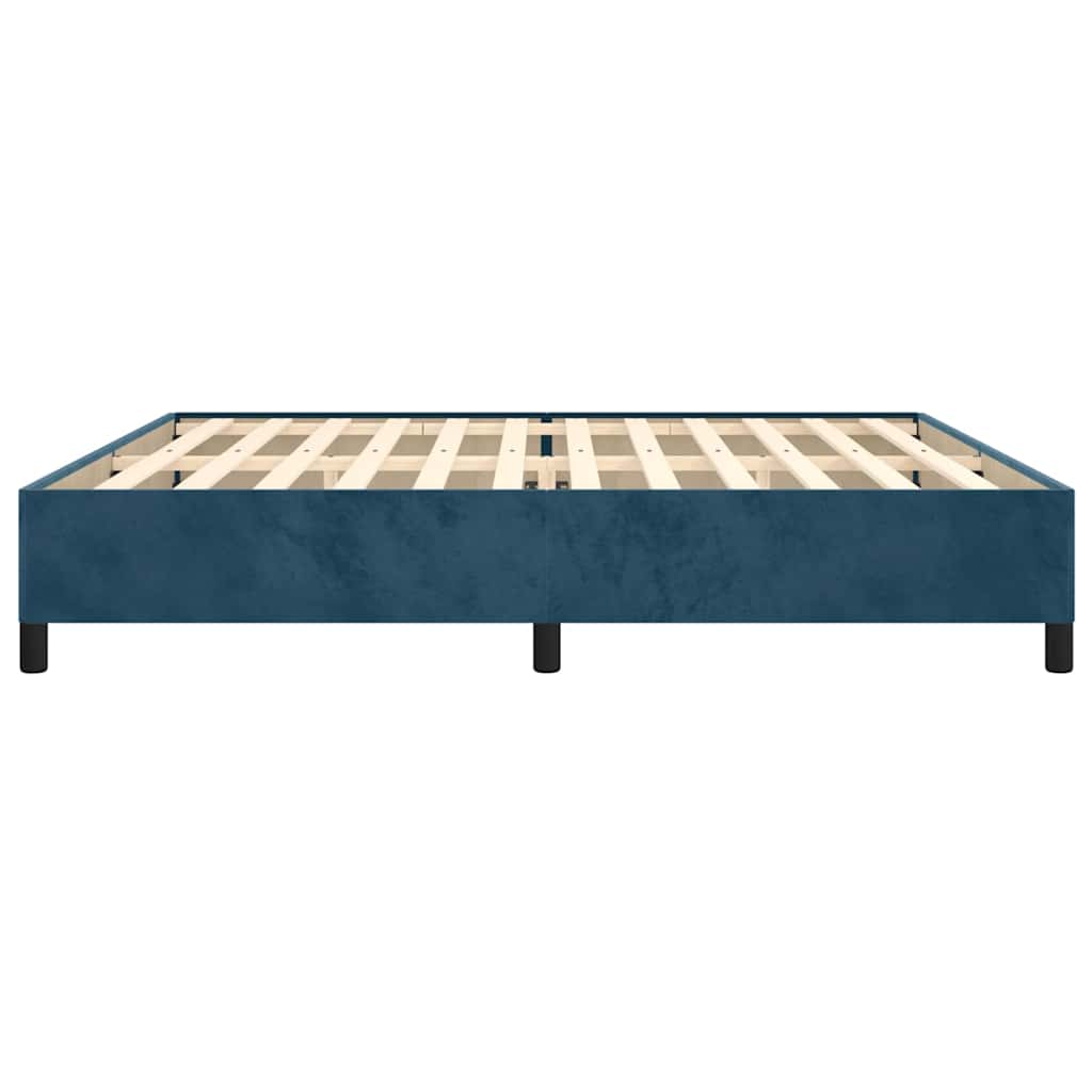 Bettgestell ohne Matratze Dunkelblau 200x200 cm Samt