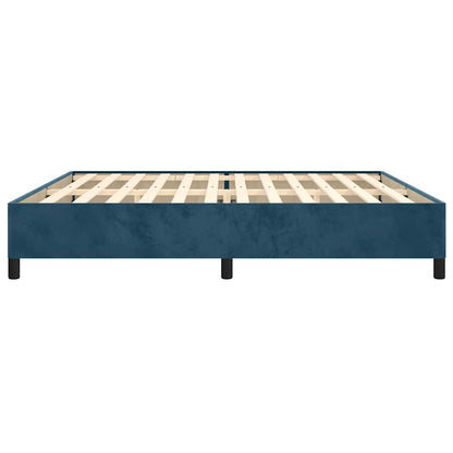 Bettgestell ohne Matratze Dunkelblau 200x200 cm Samt