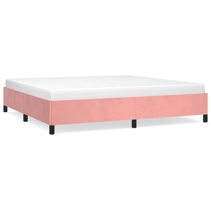 Bettgestell ohne Matratze Rosa 200x200 cm Samt
