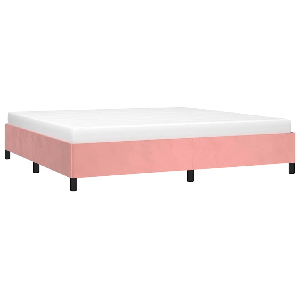 Bettgestell ohne Matratze Rosa 200x200 cm Samt