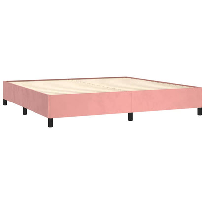 Bettgestell ohne Matratze Rosa 200x200 cm Samt