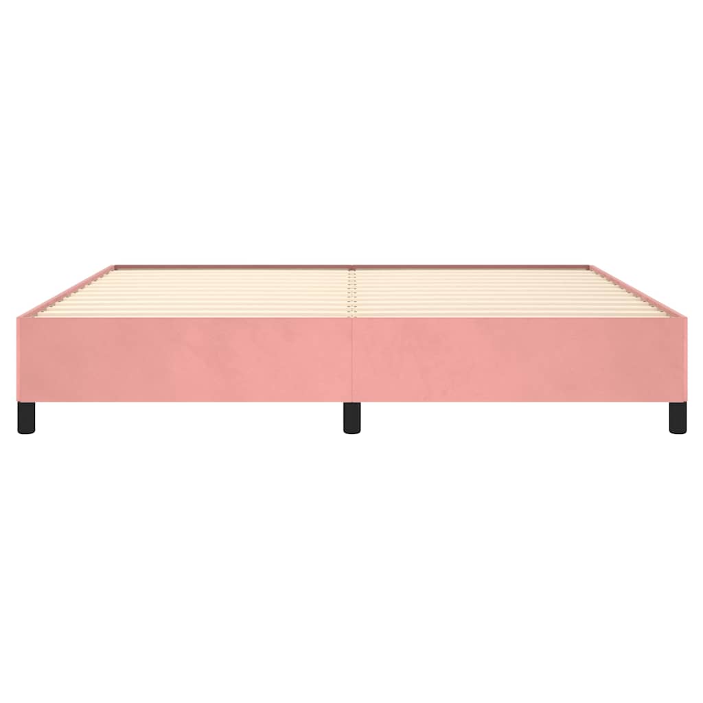 Bettgestell ohne Matratze Rosa 200x200 cm Samt