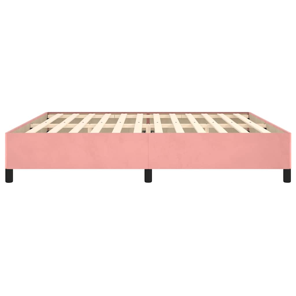 Bettgestell ohne Matratze Rosa 200x200 cm Samt
