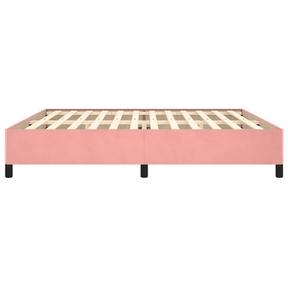 Bettgestell ohne Matratze Rosa 200x200 cm Samt