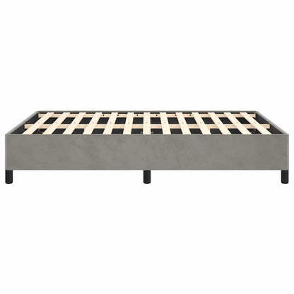Bettgestell ohne Matratze Hellgrau 137x190 cm Samt