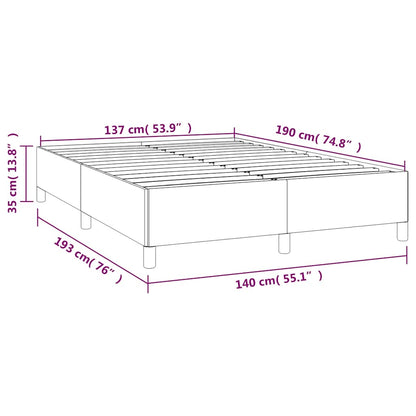 Bettgestell ohne Matratze Hellgrau 137x190 cm Samt