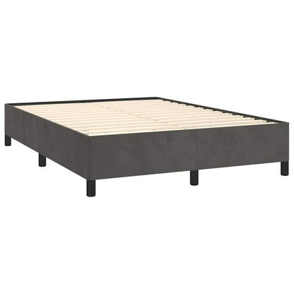 Bettgestell ohne Matratze Dunkelgrau 137x190 cm Samt