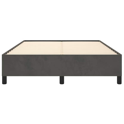 Bettgestell ohne Matratze Dunkelgrau 137x190 cm Samt