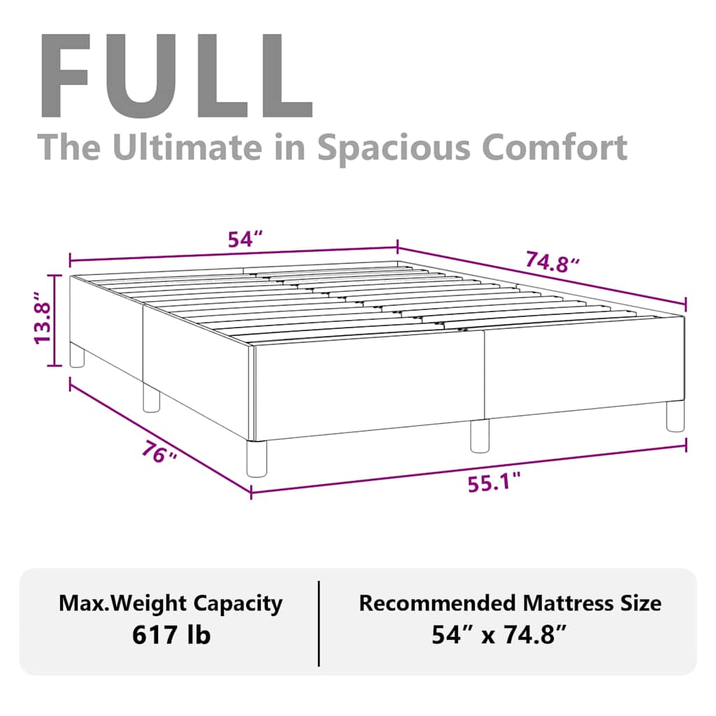 Bettgestell ohne Matratze Dunkelgrau 137x190 cm Samt