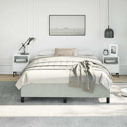 Bettgestell ohne Matratze Hellgrau 152x203 cm Queen-Size Samt