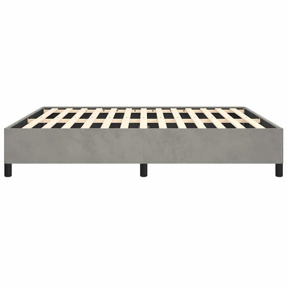 Bettgestell ohne Matratze Hellgrau 152x203 cm Queen-Size Samt