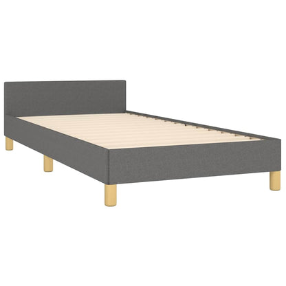 Bettgestell ohne Matratze Dunkelgrau 100x200 cm Stoff