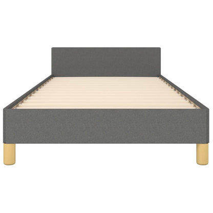 Bettgestell ohne Matratze Dunkelgrau 100x200 cm Stoff