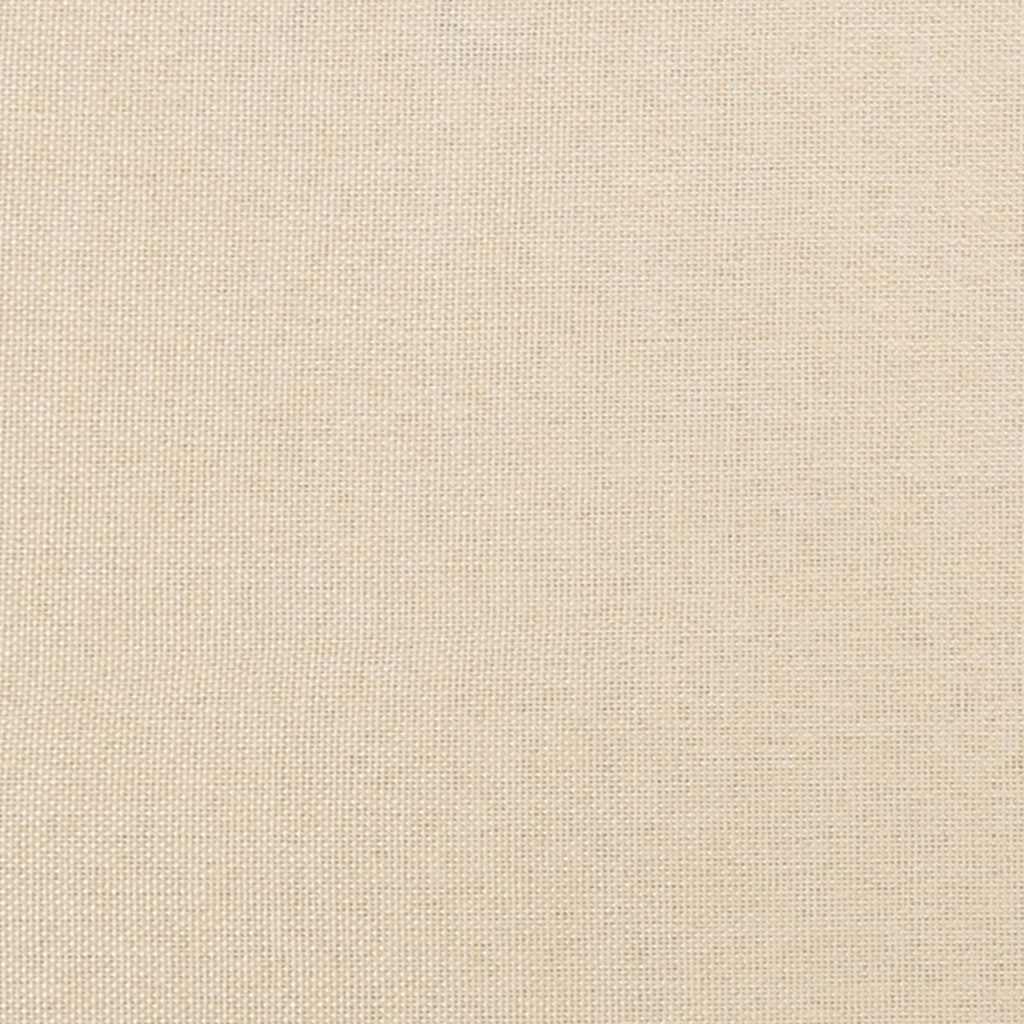 Bettgestell ohne Matratze Creme 100x200 cm Stoff