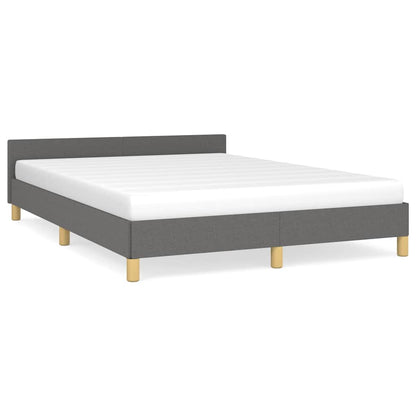 Bettgestell ohne Matratze Dunkelgrau 140x190 cm Stoff