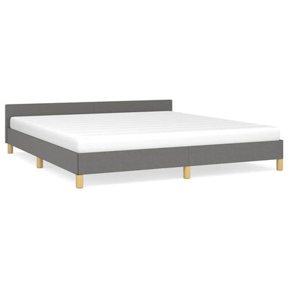 Bettgestell ohne Matratze Dunkelgrau 180x200 cm Stoff